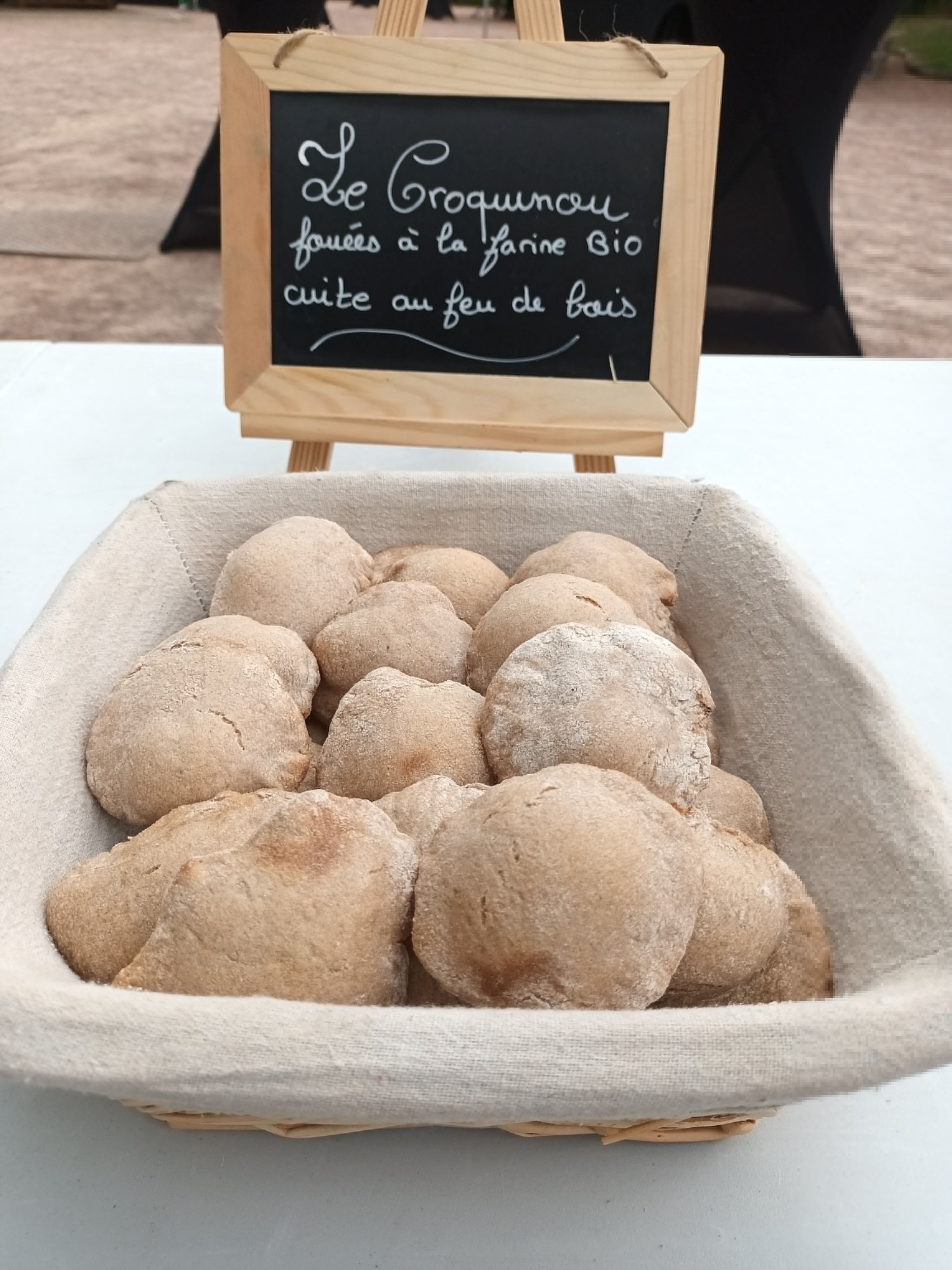 petite panière de fouées chaudes