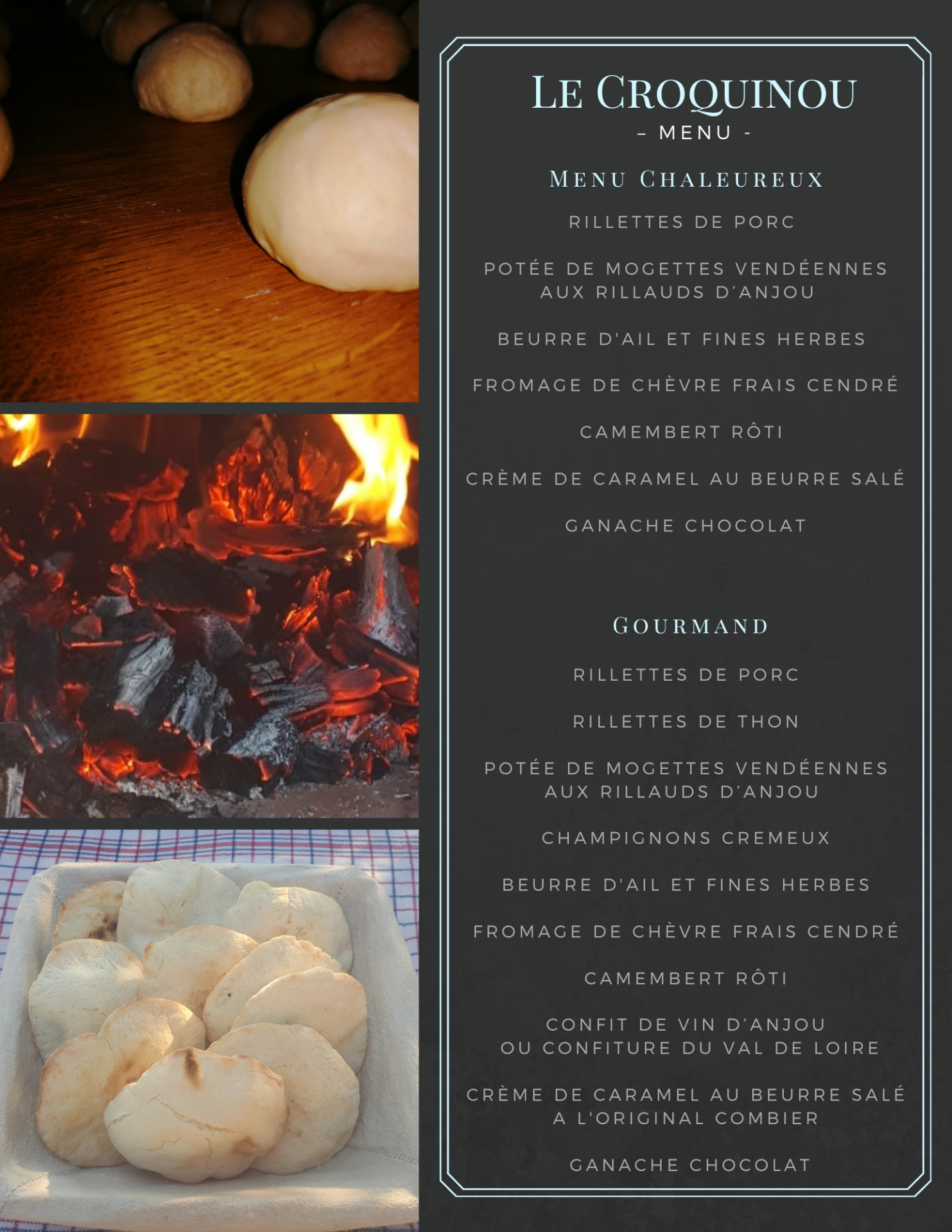 menu chaleureux et gourmand 2023